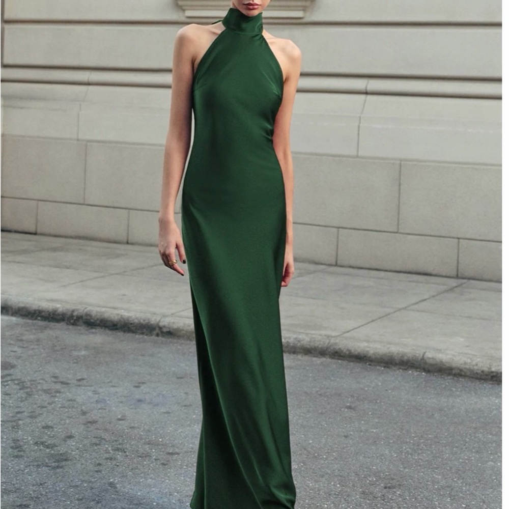 NWT Green Halter Neck Dress